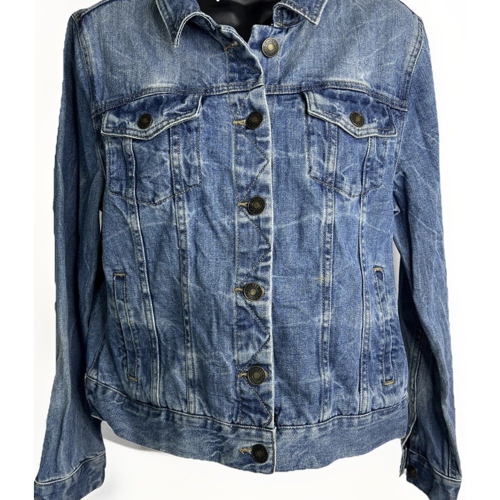 Canyon River Blues Women's Denim Jean Jacket Size Large (12/14) Y2K Stonewash